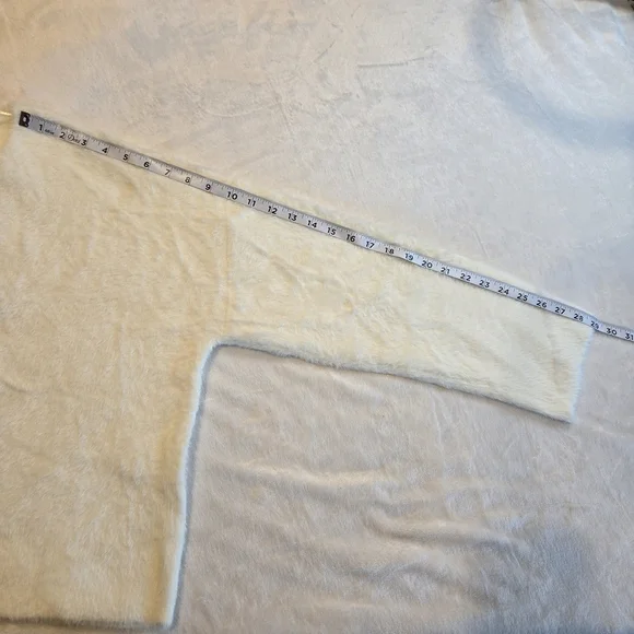 A New Day Cream Fuzzy V-Neck Cardigan Sweater XXL Women's New - Picture 10 of 11